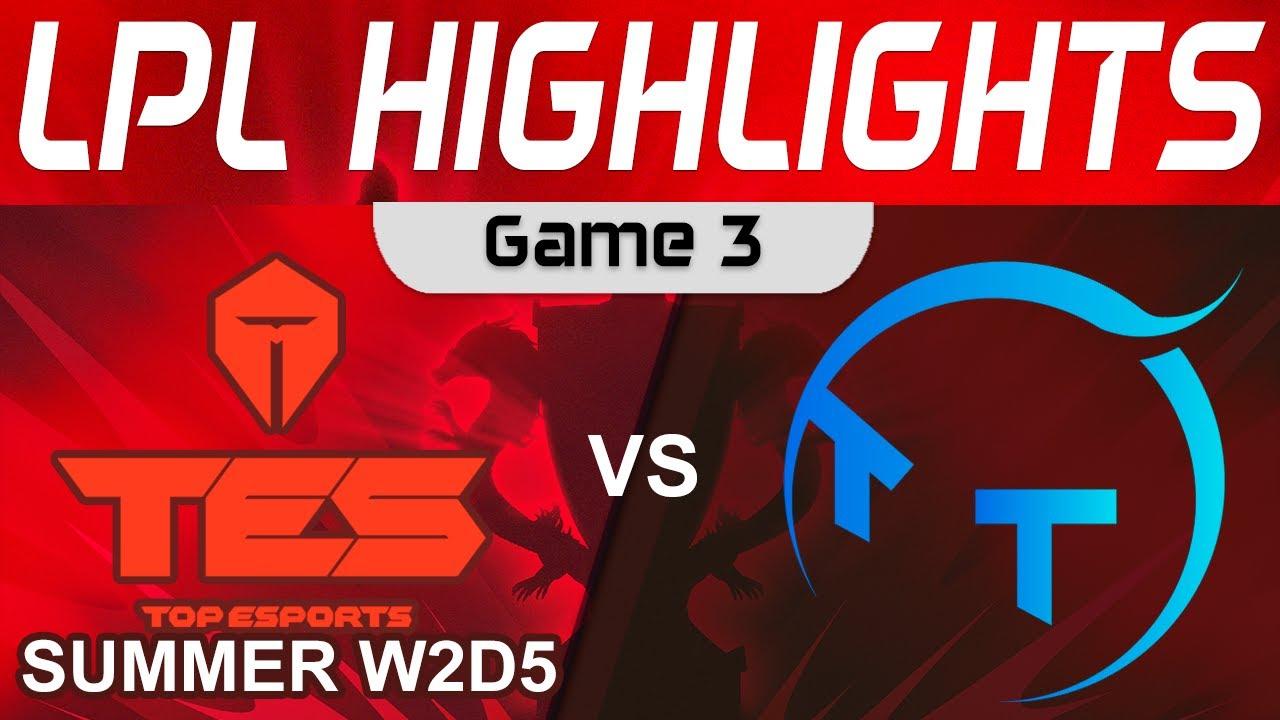 TES vs TT Highlights Game 3 LPL Summer Season 2023 W2D5 Top Esports vs ThunderTalk Gaming by Onivia thumbnail