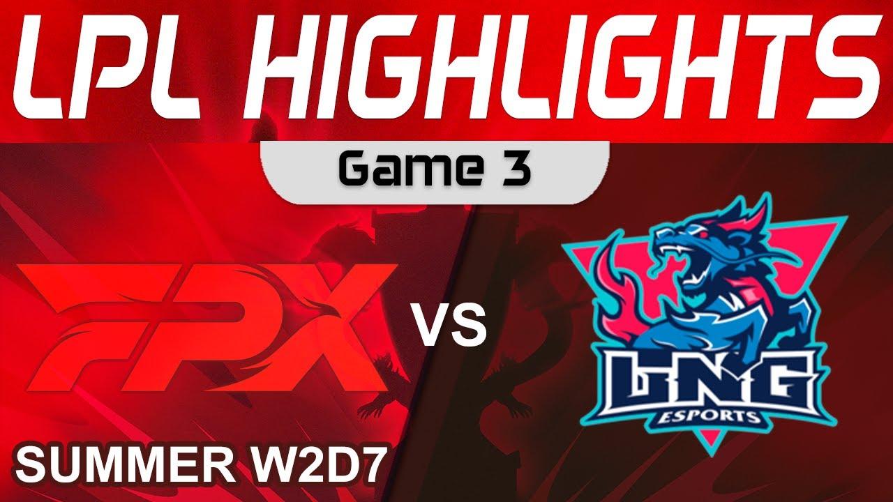 FPX vs LNG Highlights Game 3 LPL Summer Season 2023 W2D7 FunPlus Phoenix vs LNG Esports by Onivia thumbnail