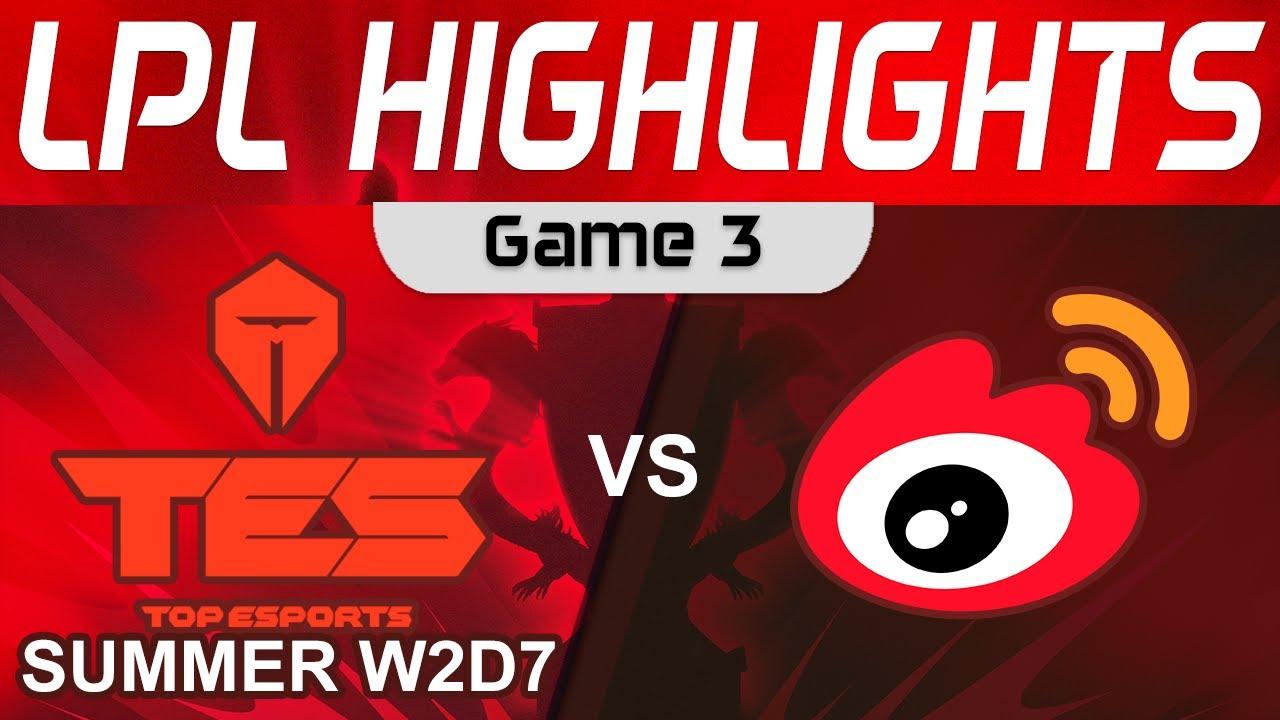 TES vs WBG Highlights Game 3 LPL Summer Season 2023 W1D7 Top Esports vs Weibo Gaming by Onivia thumbnail