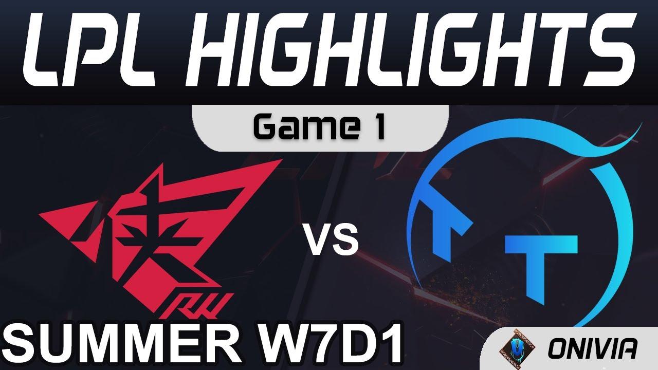 RW vs TT Highlights Game 1 LPL Summer Season 2021 W7D1 Rogue Warriors vs ThunderTalk Gaming by Onivi thumbnail