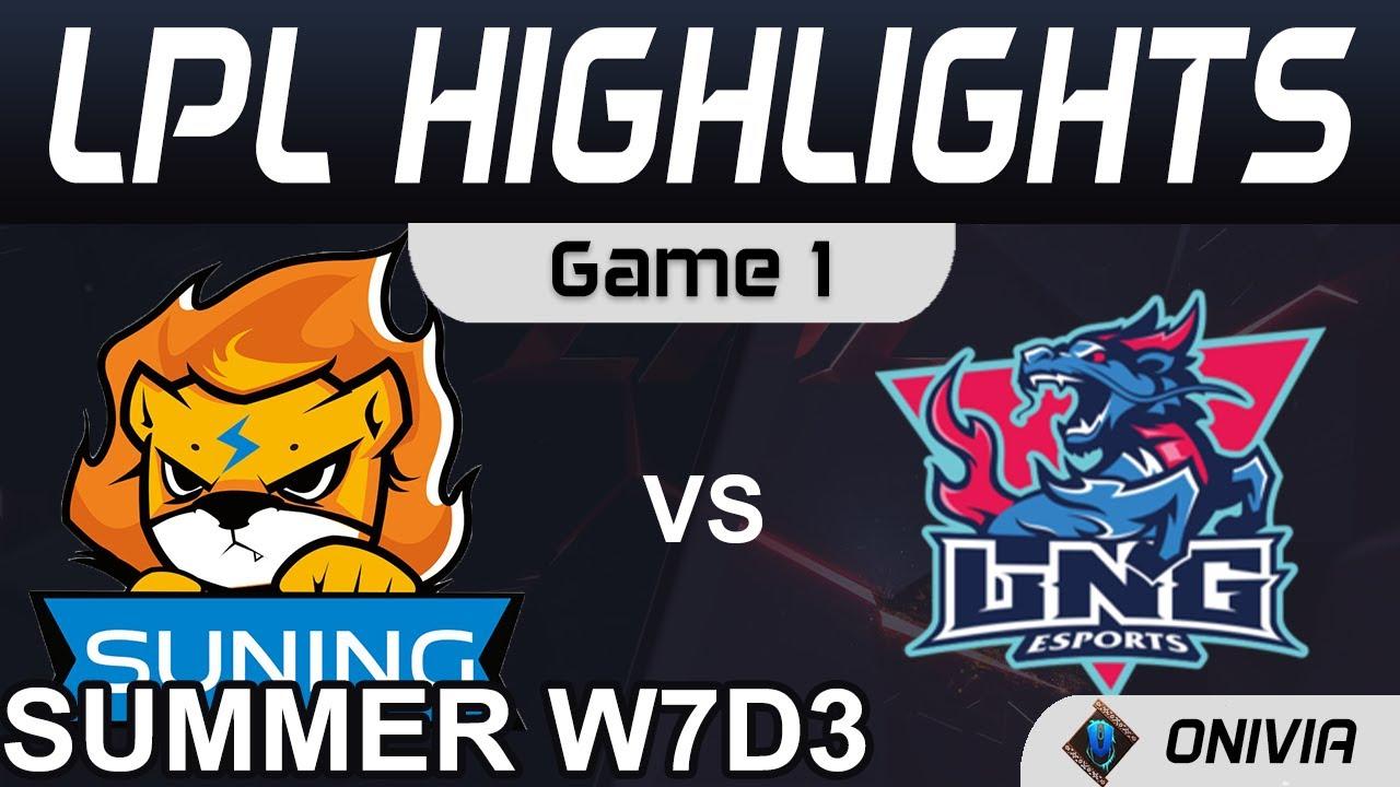 SN vs LNG Highlights Game 1 LPL Summer Season 2021 W7D3 Suning vs LNG Esports by Onivia thumbnail