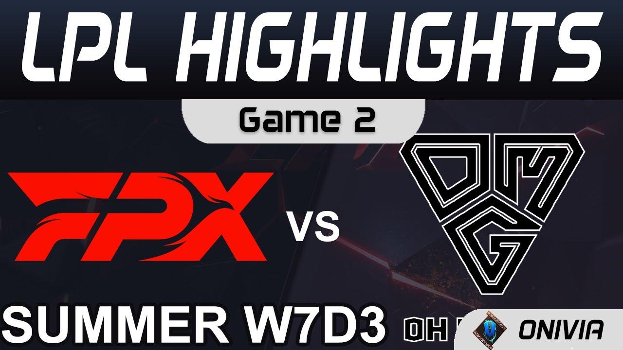 FPX vs OMG Highlights Game 2 LPL Summer Season 2021 W7D3 FunPlus Phoenix vs Oh My God by Onivia thumbnail