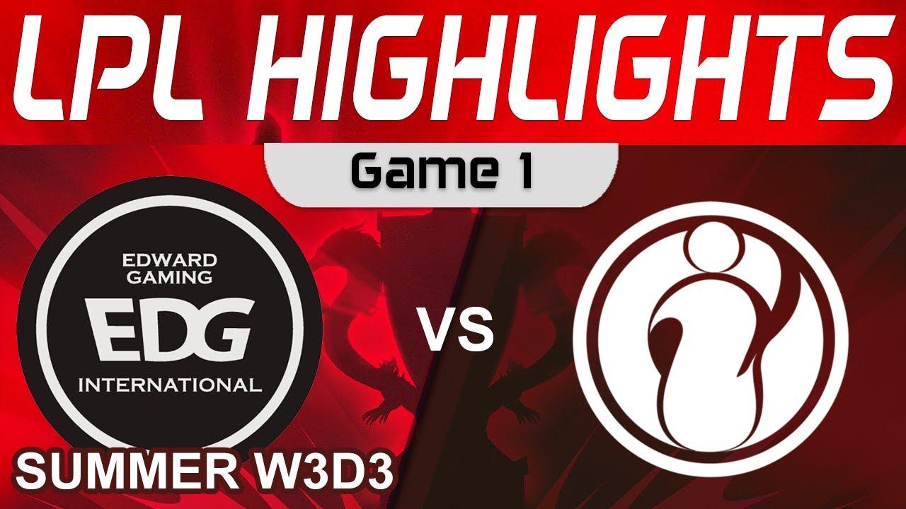 EDG  vs IG Highlights Game 1 LPL Summer Season 2023 W3D3 EDward Gaming vs Invictus Gaming by Onivia thumbnail