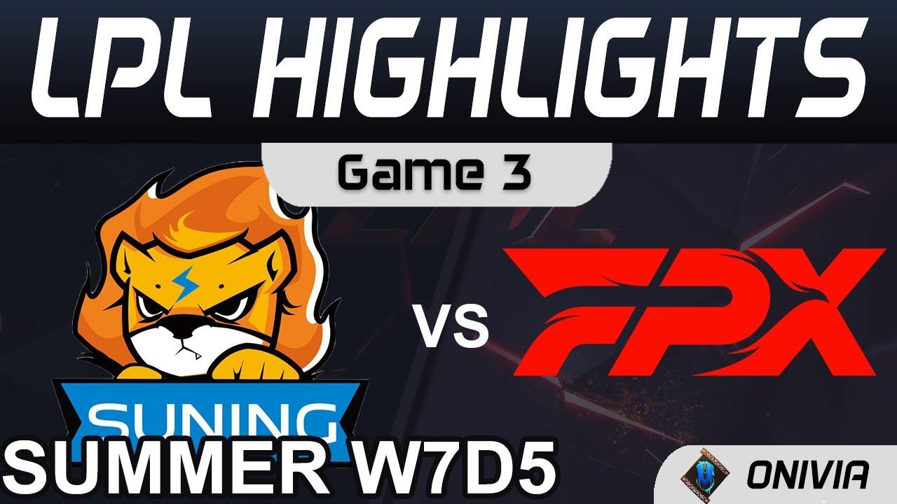 SN vs FPX Highlights Game 3 LPL Summer Season 2021 W7D5 Suning vs FunPlus Phoenix by Onivia thumbnail