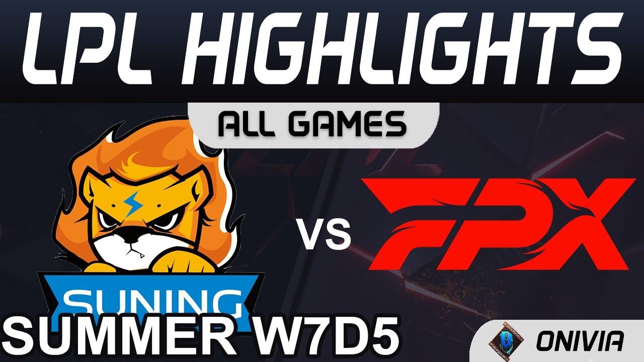 SN vs FPX Highlights ALL GAMES LPL Summer Season 2021 W7D5 Suning vs FunPlus Phoenix by Onivia thumbnail