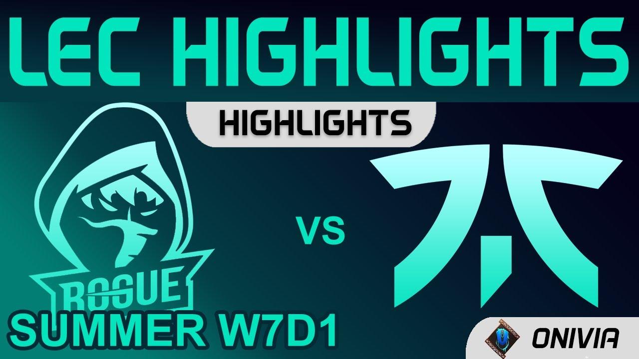 RGE vs FNC Highlights LEC Summer Season 2021 W7D1 Rogue vs Fnatic by Onivia thumbnail