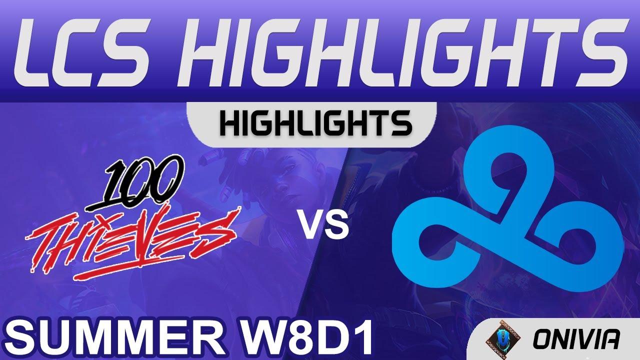 100 vs C9 Highlights LCS Summer Season 2021 W8D1 100 Thieves vs Cloud9 by Onivia thumbnail