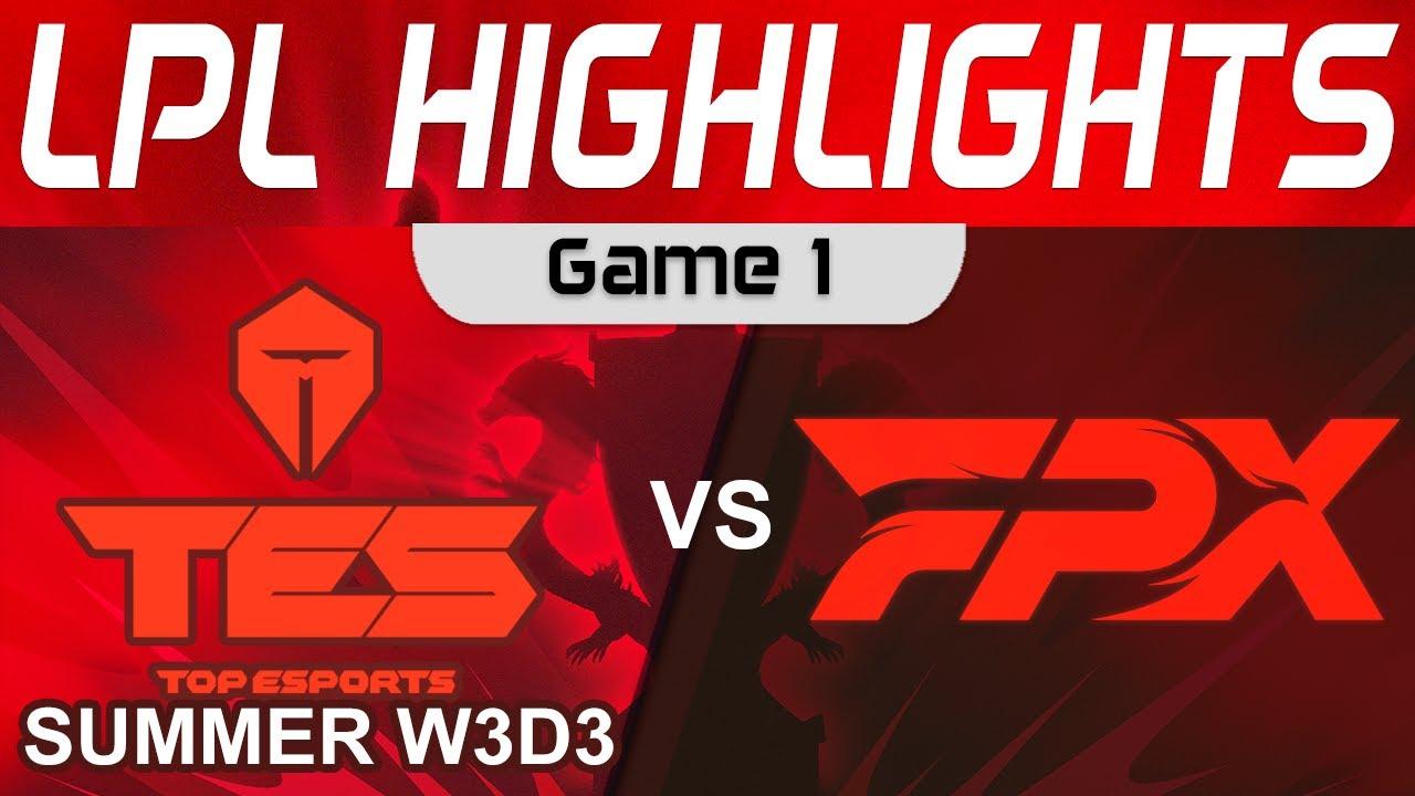 TES vs FPX Highlights Game 1 LPL Summer Season 2023 W3D3 Top Esports vs FunPlus Phoenix by Onivia thumbnail