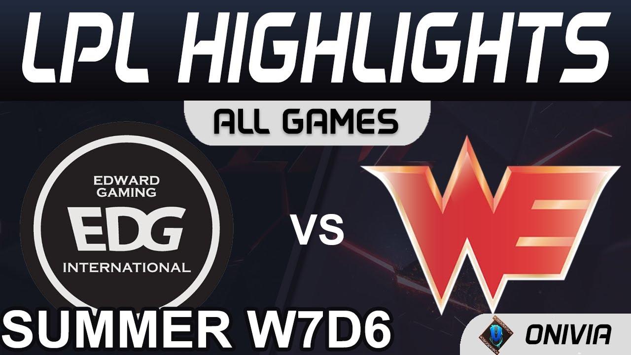 EDG vs WE Highlights ALL GAMES LPL Summer Season 2021 W7D6 EDward Gaming vs Team WE by Onivia thumbnail