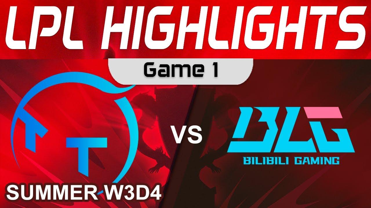 TT vs BLG Highlights Game 1 LPL Summer Season 2023 W3D4 ThunderTalk Gaming vs Bilibili Gaming thumbnail