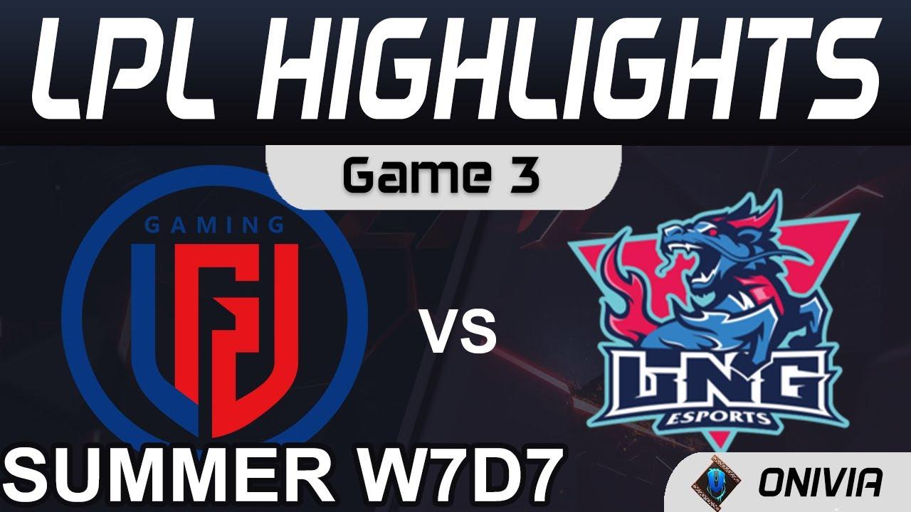 LGD vs LNG Highlights Game 3 LPL Summer Season 2021 W7D7 LGD Gaming vs LNG Esports by Onivia thumbnail