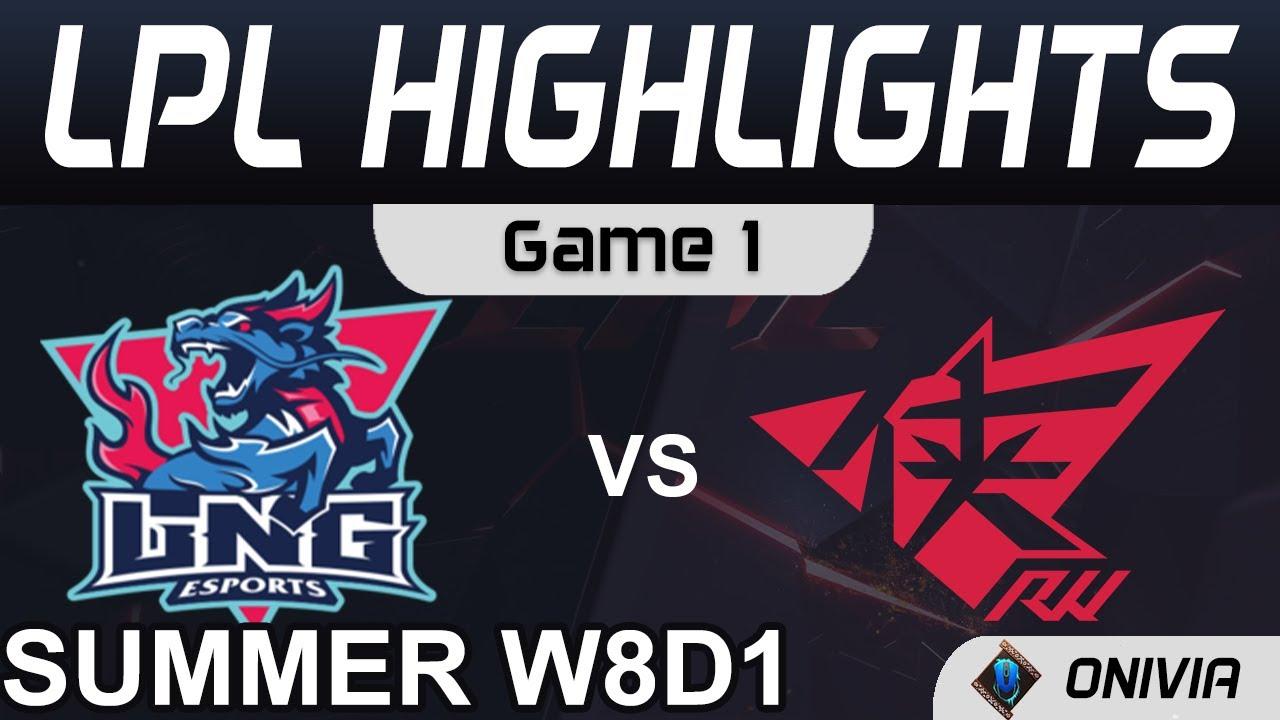 LNG vs RW Highlights Game 1 LPL Summer Season 2021 W8D1 LNG Esports vs Rogue Warriors by Onivia thumbnail