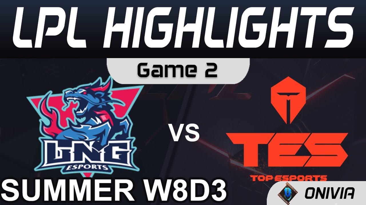 LNG vs TES ighlights Game 2 LPL Summer Season 2021 W8D3 LNG Esports vs Top Esports by Onivia thumbnail