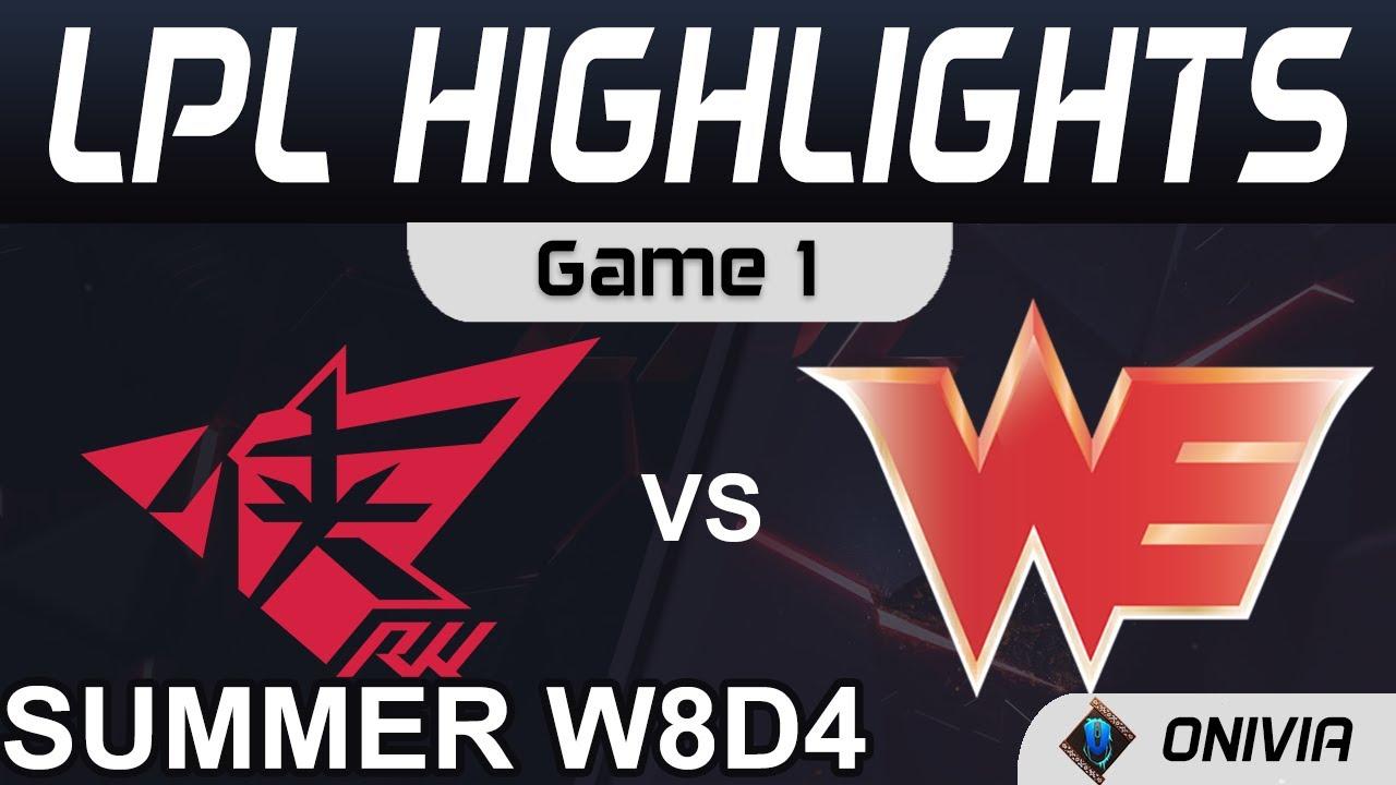 RW vs WE highlights Game 1 LPL Summer Season 2021 W8D4 Rogue Warriors vs Team WE by Onivia thumbnail