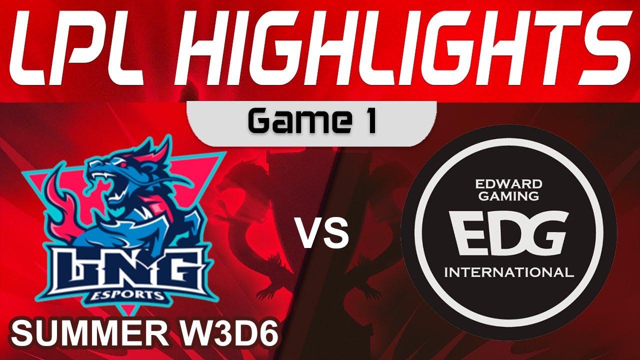 LNG vs EDG Highlights Game 1 LPL Summer Season 2023 W3D6 LNG Esports vs EDward Gaming by Onivia thumbnail