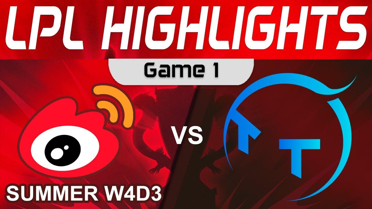 WBG vs TT Highlights Game 1 LPL Summer Season 2023 W4D3 Weibo Gaming vs ThunderTalk Gaming by Onivia thumbnail