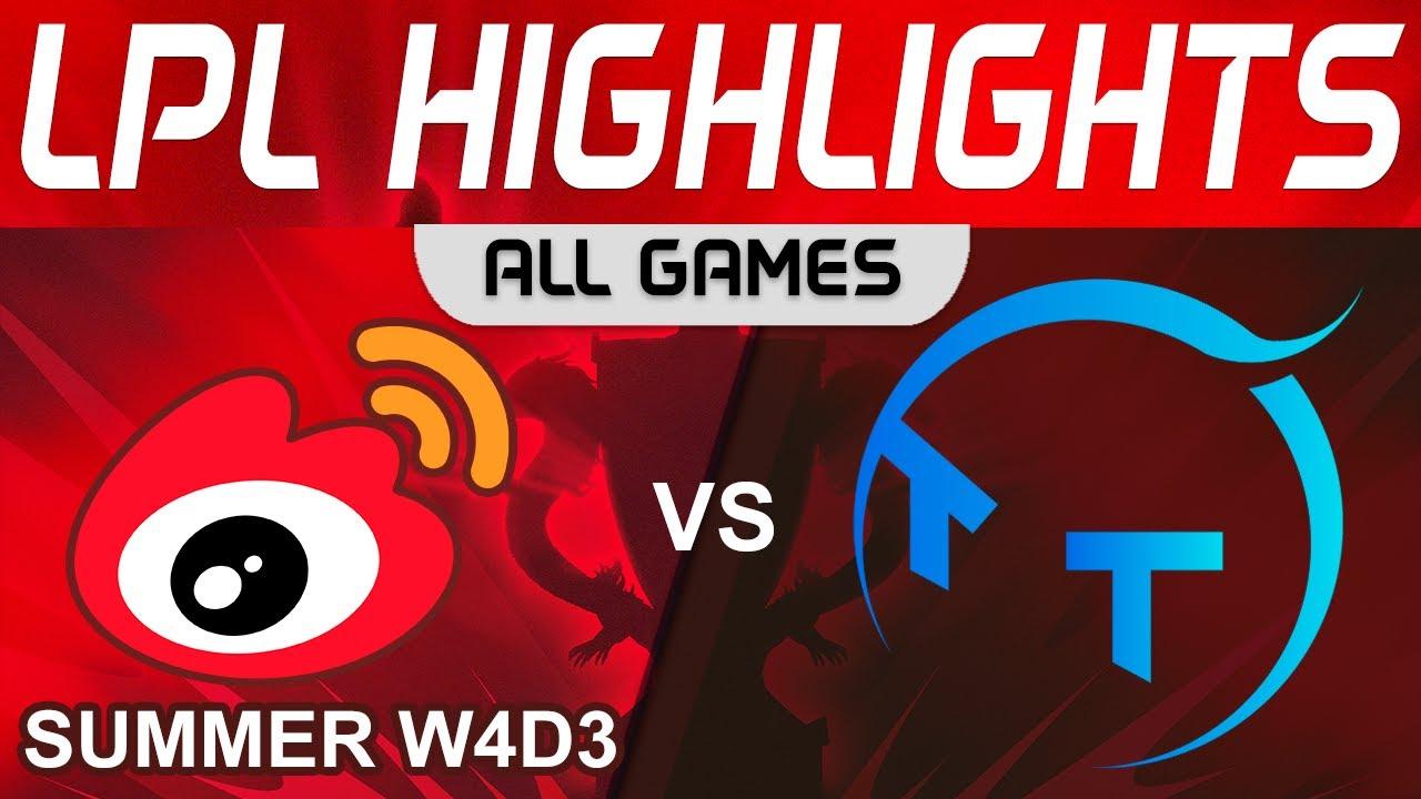 WBG vs TT Highlights ALL GAMES LPL Summer Season 2023 W4D3 Weibo Gaming vs ThunderTalk Gaming thumbnail