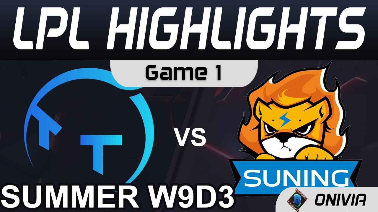 TT vs SN Highlights Game 1 LPL Summer Season 2021 W9D3 ThunderTalk Gaming vs Suning by Onivia thumbnail