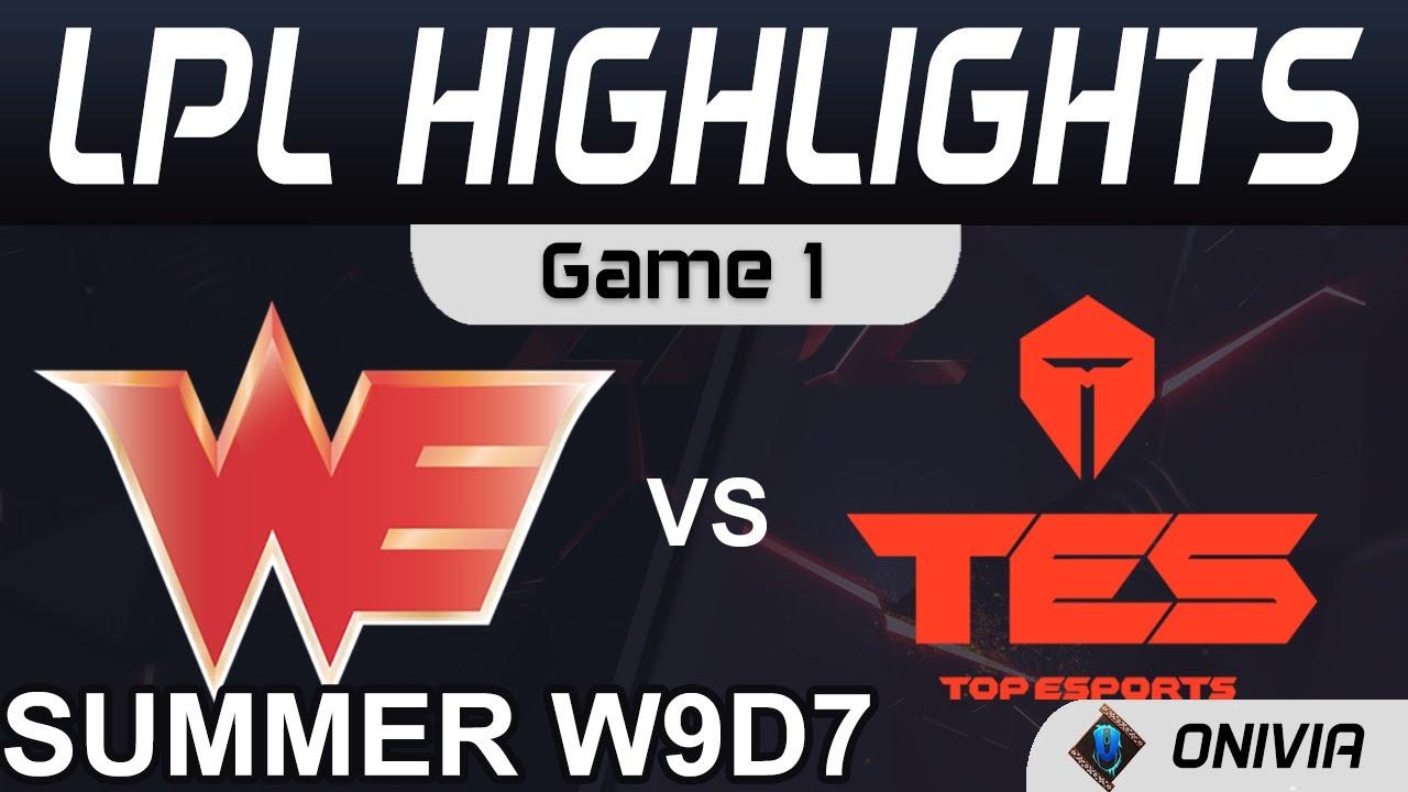 WE vs TES Highlights Game 1 LPL Summer Season 2021 W9D7 Team WE vs Top Esports by Onivia thumbnail