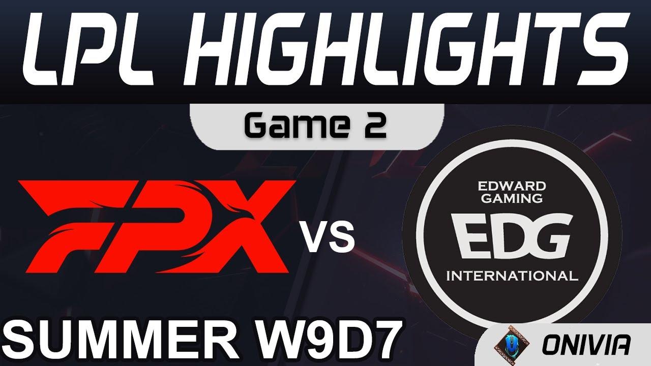 FPX vs EDG Highlights Game 2 LPL Summer Season 2021 W9D7 FunPlus Phoenix vs EDward Gaming by Onivia thumbnail