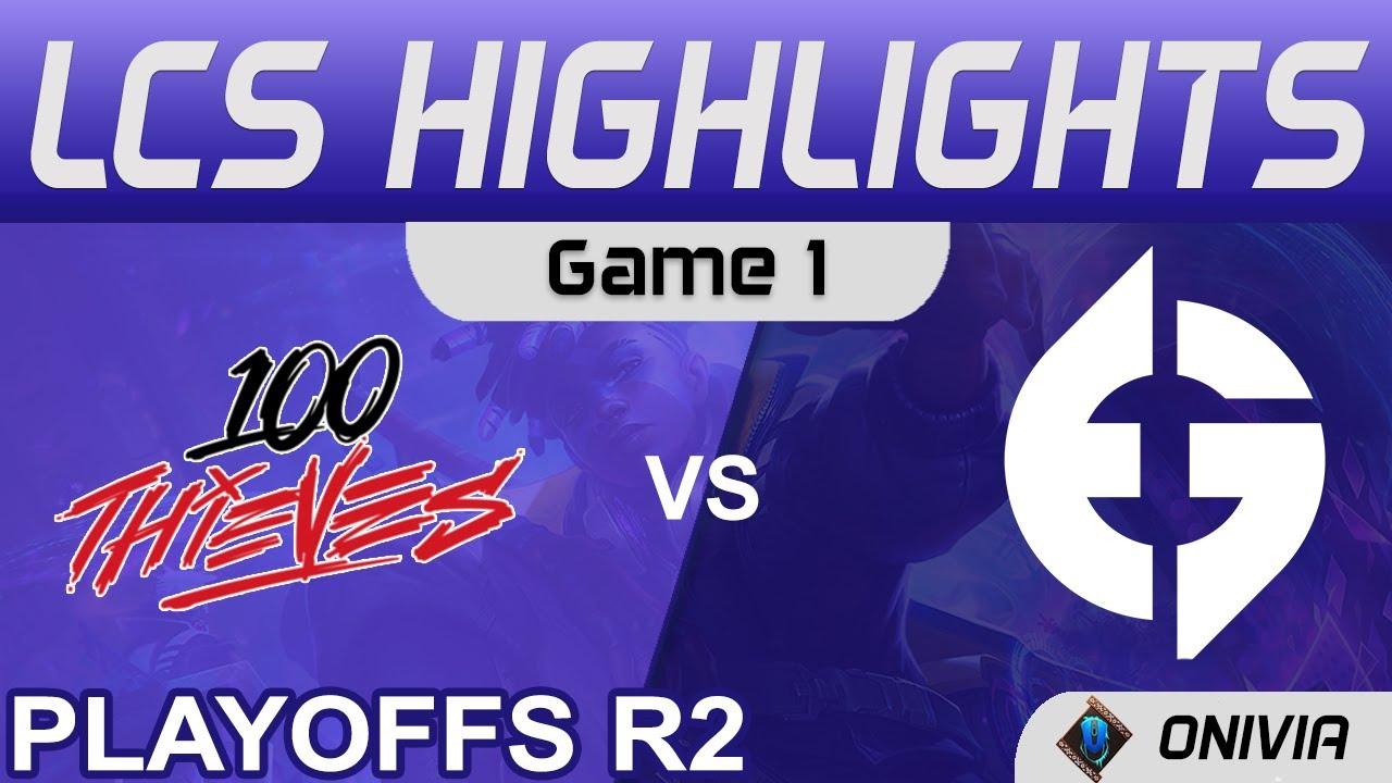 100 vs EG Highlights Game 1 Round2 LCS Summer Playoffs 2021 100 Thieves vs Evil Geniuses by Onivia thumbnail