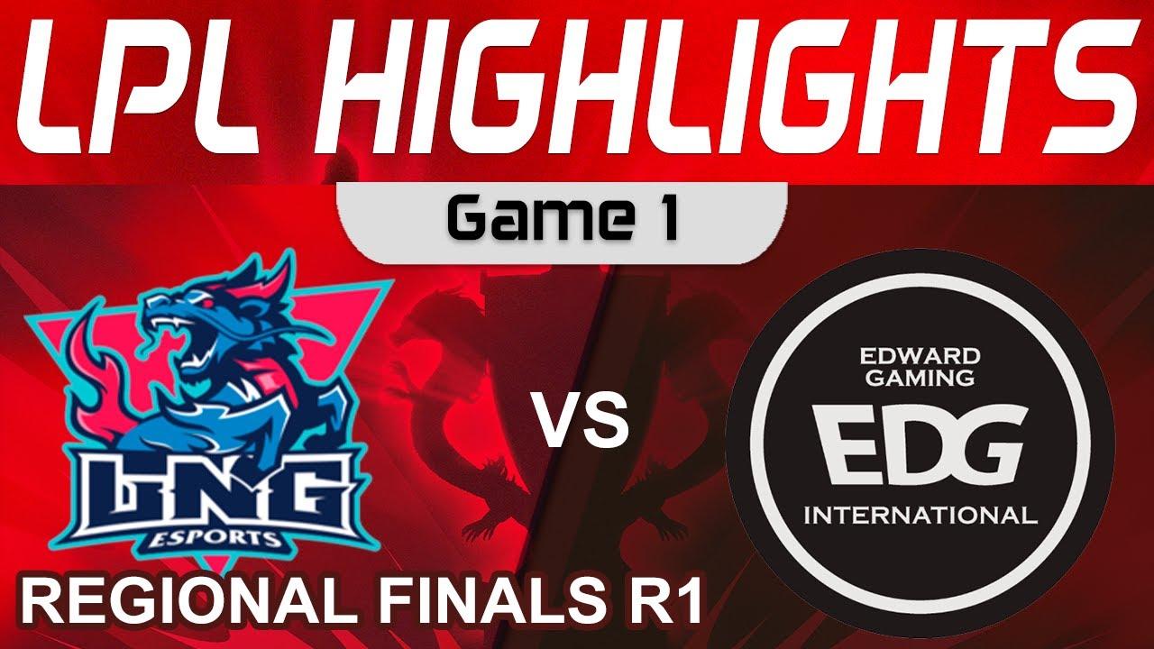 LNG vs EDG Highlights Game 1 LPL Regional Finals R1 2023 LNG Esports vs EDward Gaming by Onivia thumbnail