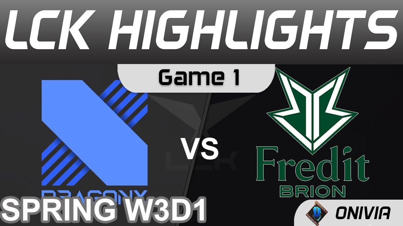 DRX vs BRO Highlights Game 1 LCK Spring Season 2022 W3D1 DragonX vs Fredit BRION by Onivia thumbnail