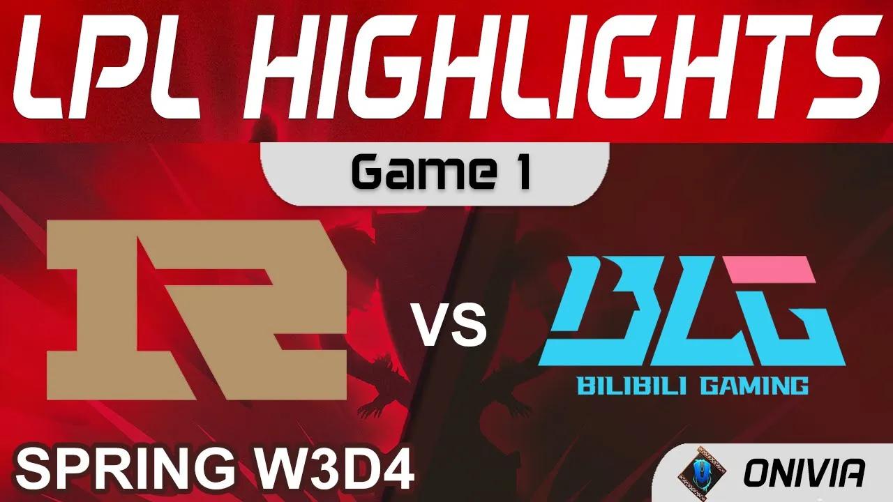 RNG vs BLG Highlights Game 1 LPL Spring Season 2022 W3D4 Royal Never Give Up vs Bilibili Gaming by O thumbnail