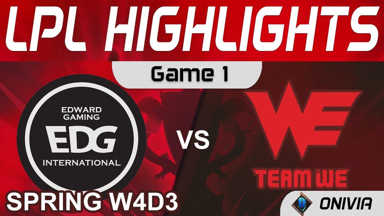 EDG vs WE Highlights Game 1 LPL Spring Season 2022 W4D3 EDward Gaming vs Team WE by Onivia thumbnail