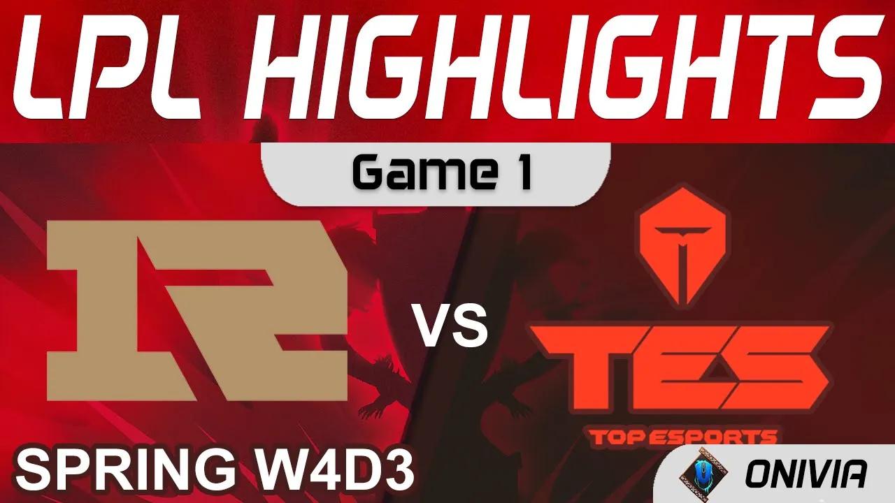 RNG vs TES Highlights Game 1 LPL Spring Season 2022 W4D3 Royal Never Give Up vs Top Esports by Onivi thumbnail