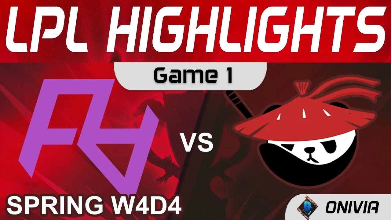 RA vs AL Highlights Game 1 LPL Spring Season 2022 W4D4 Rare Atom vs Anyone's Legend by Onivia thumbnail