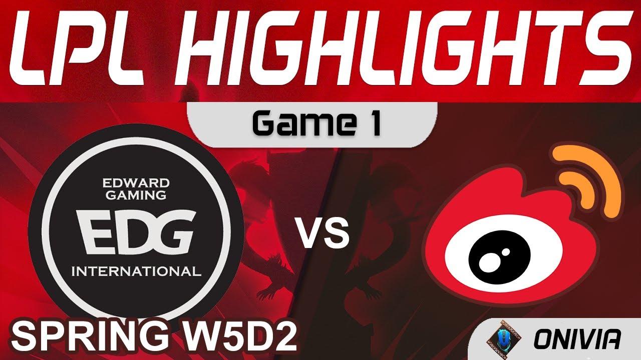 EDG vs WBG Highlights Game 1 LPL Spring Season 2022 W5D2 EDward Gaming vs Weibo Gaming by Onivia thumbnail