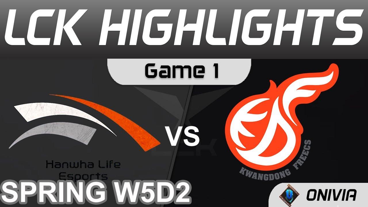 HLE vs KDF Highlights Game 1 LCK Spring Season 2022 W5D2 Hanwha Life Esports vs Kwangdong Freecs by thumbnail