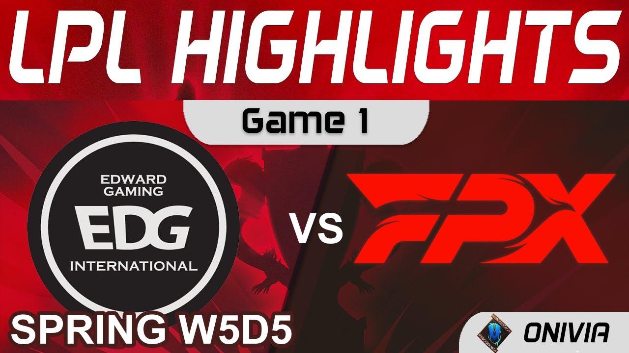 EDG vs FPX Highlights Game 1 LPL Spring Season 2022 W5D5 EDward Gaming vs FunPlus Phoenix by Onivia thumbnail