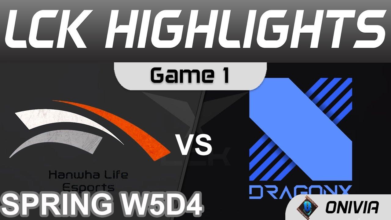 HLE vs DRX Highlights Game 1 LCK Spring Season 2022 W5D4 Hanwha Life Esports vs DragonX Onivia thumbnail