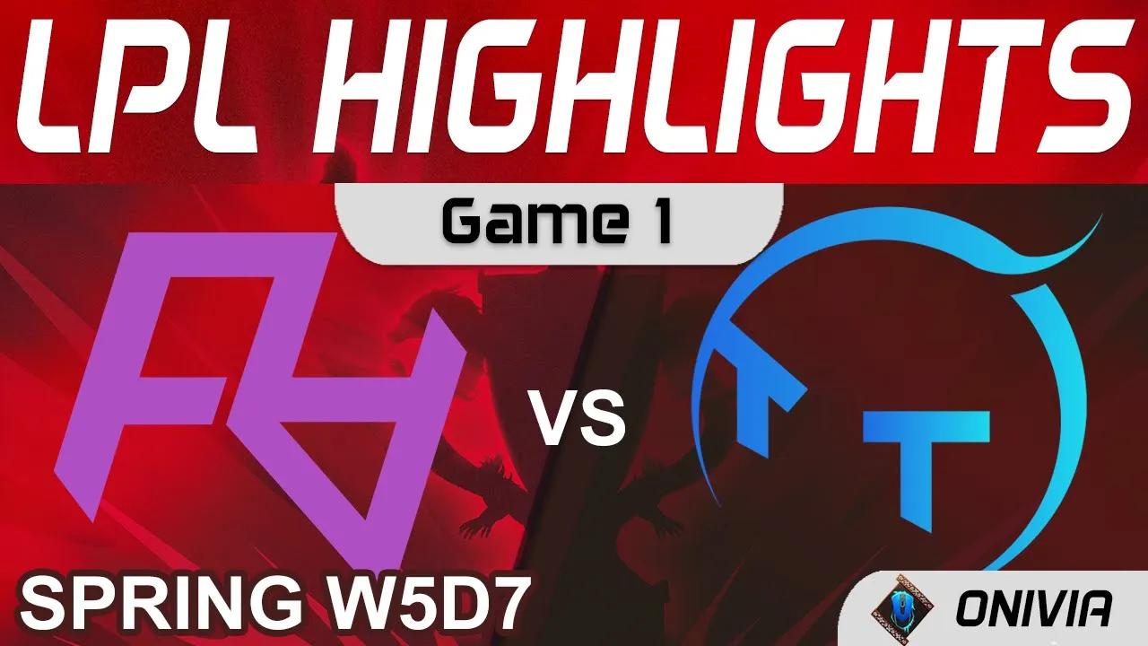 RA vs TT Highlights Game 1 LPL Spring Season 2022 W5D7 Rare Atom vs ThunderTalk Gaming by Onivia thumbnail