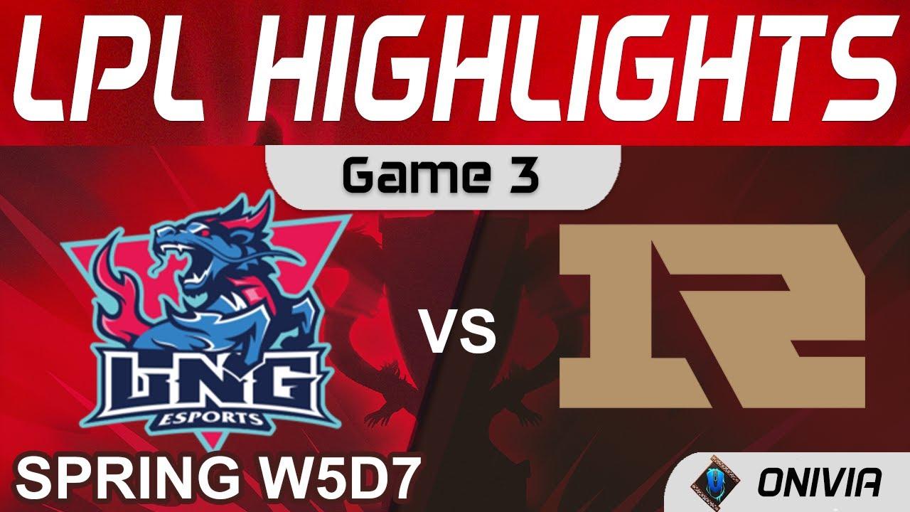 LNG vs RNG Highlights Game 3 LPL Spring Season 2022 W5D7 LNG Esports vs Royal Never Give Up by Onivi thumbnail