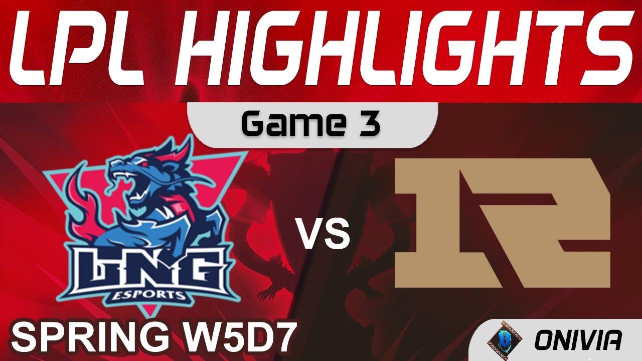 LNG vs RNG Highlights Game 3 LPL Spring Season 2022 W5D7 LNG Esports vs Royal Never Give Up by Onivi thumbnail