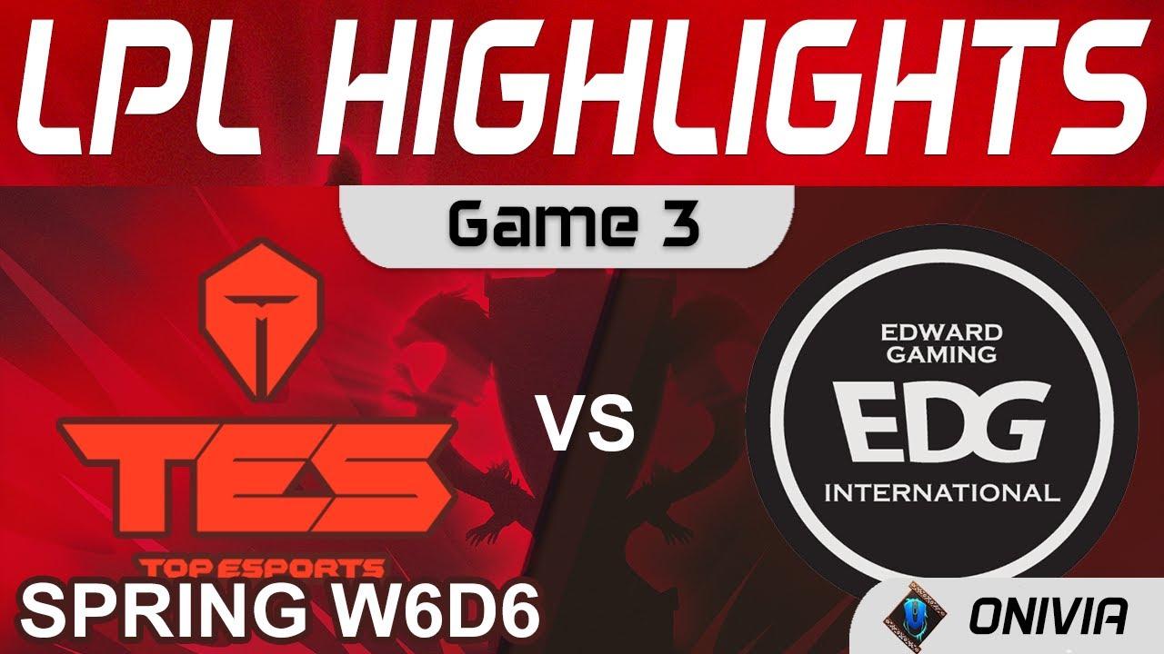 TES vs EDG Highlights Game 3 LPL Spring Season 2022 W6D6 Top Esports vs EDward Gaming by Onivia thumbnail