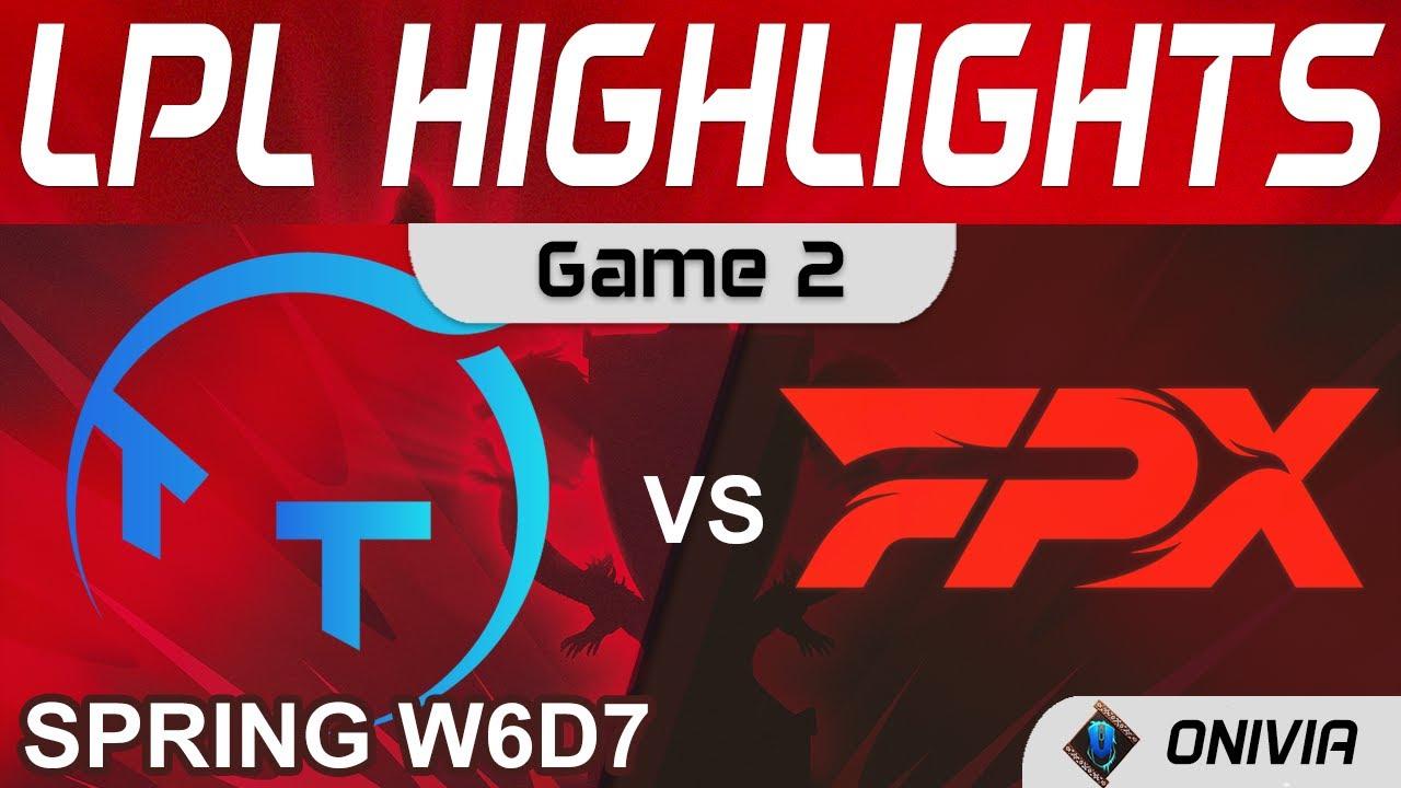 TT vs FPX Highlights Game 2 LPL Spring Season 2022 W6D7 ThunderTalk Gaming vs FunPlus Phoenix by Oni thumbnail