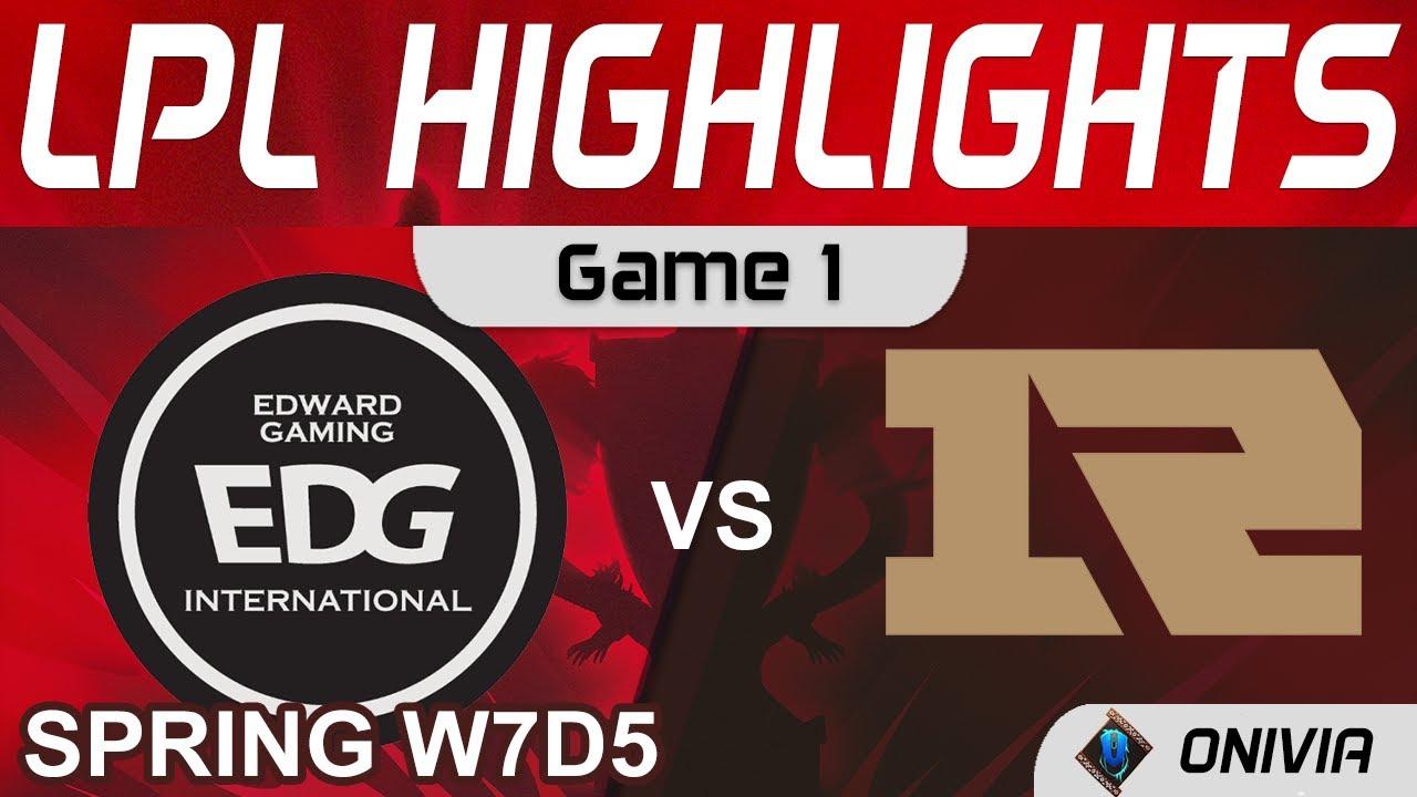 EDG vs RNG Highlights Game 1 LPL Spring Season 2022 W7D5 EDward Gaming vs Royal Never Give Up by Oni thumbnail