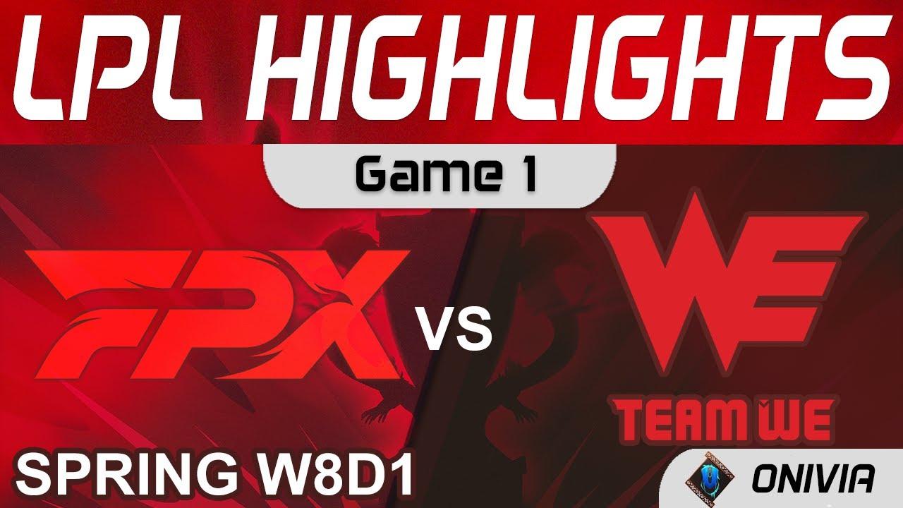 FPX vs WE Highlights Game 1 LPL Spring Season 2022 W8D1 FunPlus Phoenix vs Team WE by Onivia thumbnail