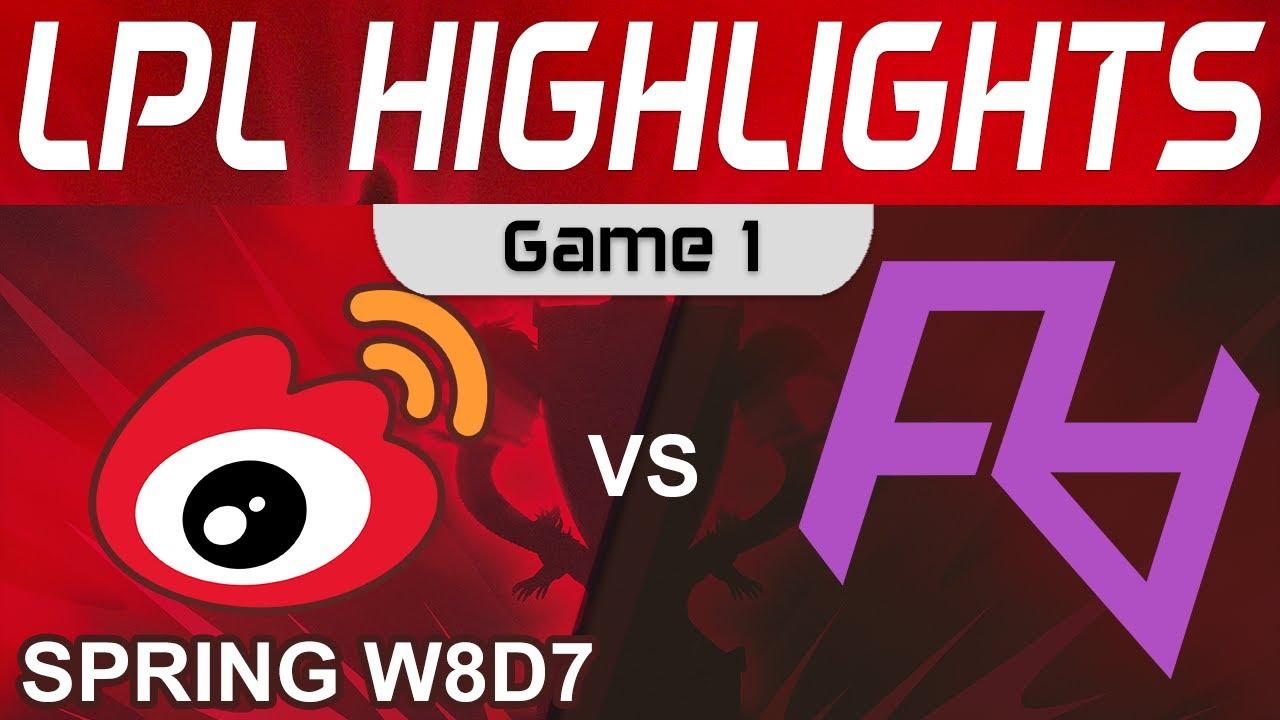 WBG vs RA Highlights Game 1 LPL Spring Season 2022 W8D7 Weibo Gaming vs Rare Atom by Onivia thumbnail