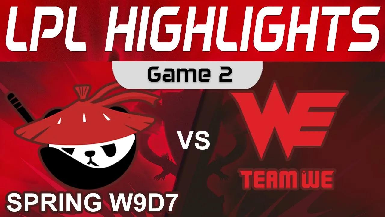 AL vs WE Highlights Game 2 LPL Spring Season 2022 W9D7 Anyone's Legend vs Team WE by Onivia thumbnail