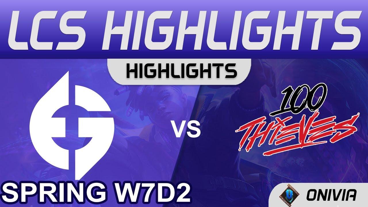 EG vs 100 Highlights LCS Spring Season 2022 W7D2 Evil Geniuses vs 100 Thieves by Onivia thumbnail