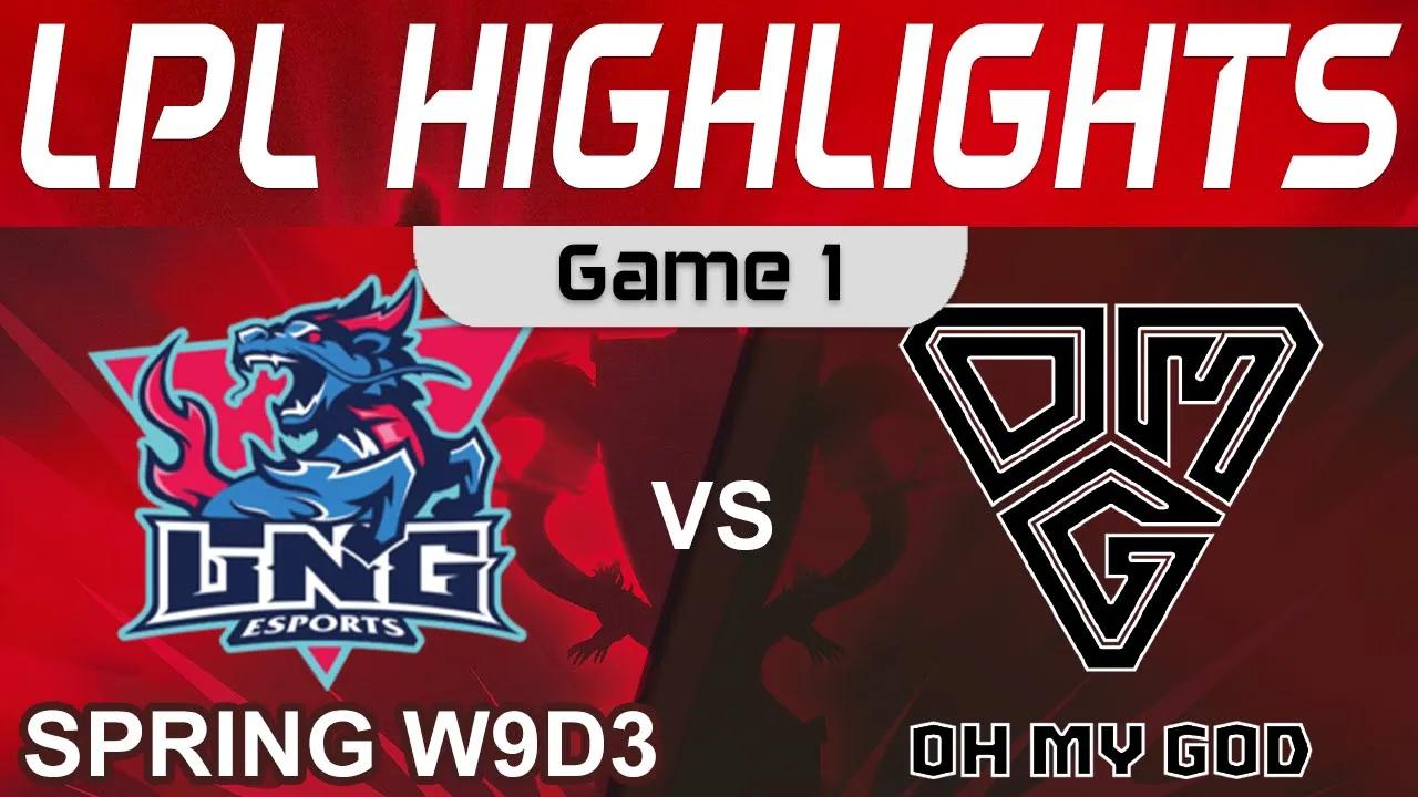 LNG vs OMG Highlights Game 1 LPL Spring Season 2022 W9D3 LNG Esports vs Oh My God by Onivia thumbnail