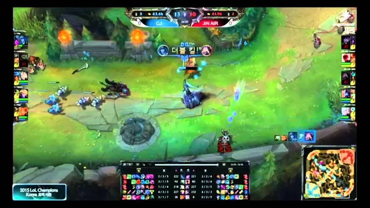 CJ vs JinAIr OGN Champions Qualifier Game 1 Highlights Tristana Pentakill thumbnail