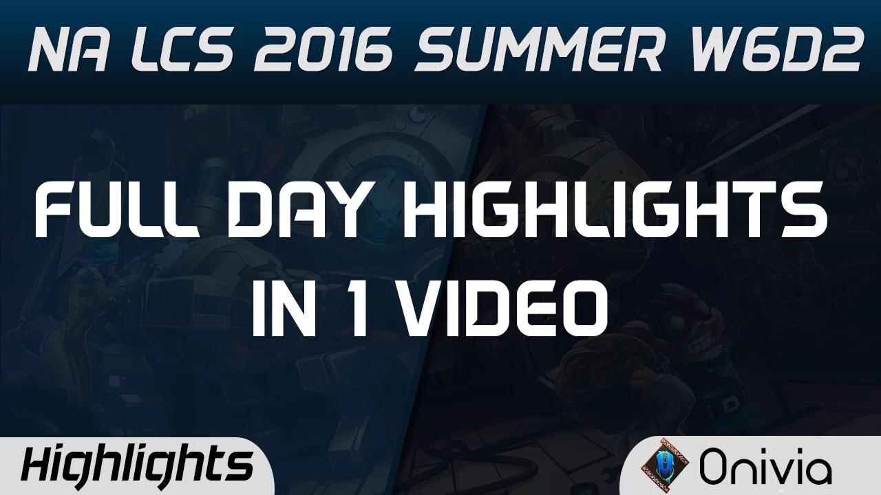 NA LCS Full W6D2 Highlights NRG vs APX | P1 vs FOX | TL vs IMT | NV vs CLG Summer 2016 thumbnail