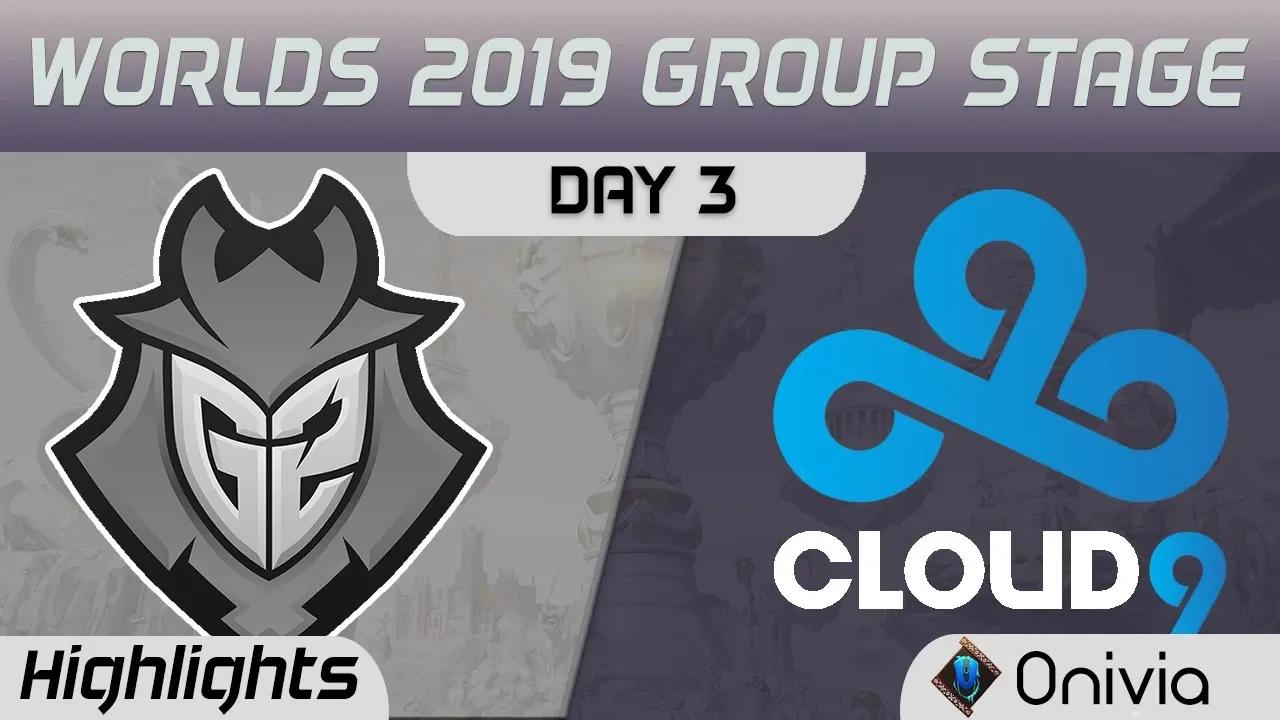 G2 vs C9 Highlights Worlds 2019 Main Event Group Stage G2 Esports vs Cloud9 by Onivia thumbnail