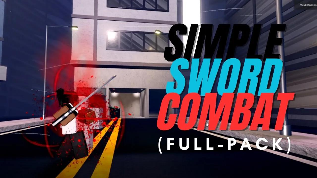 (60% SALE!) Simple Sword Combat System (FULL-PACK) | Roblox Studio thumbnail